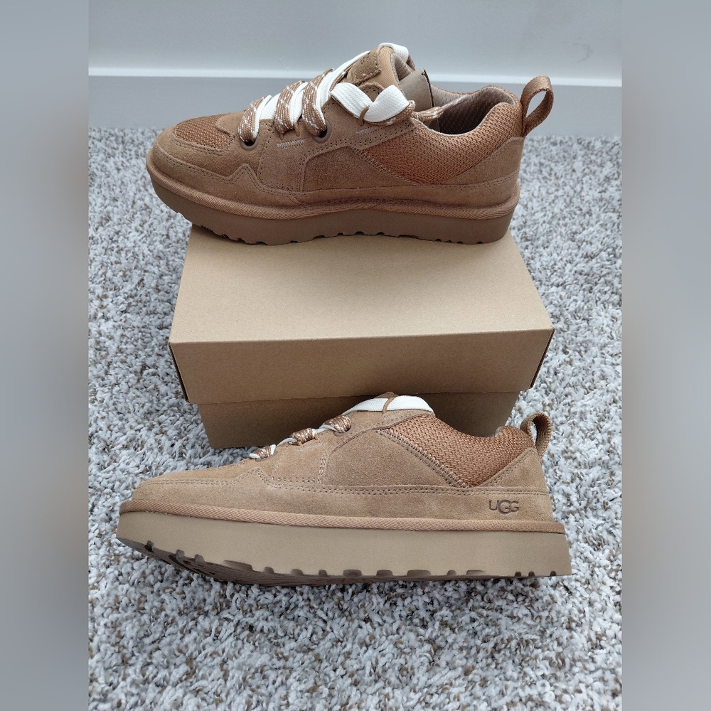 UGG Tan Sneakers with Cream Laces - Picture 5 of 9